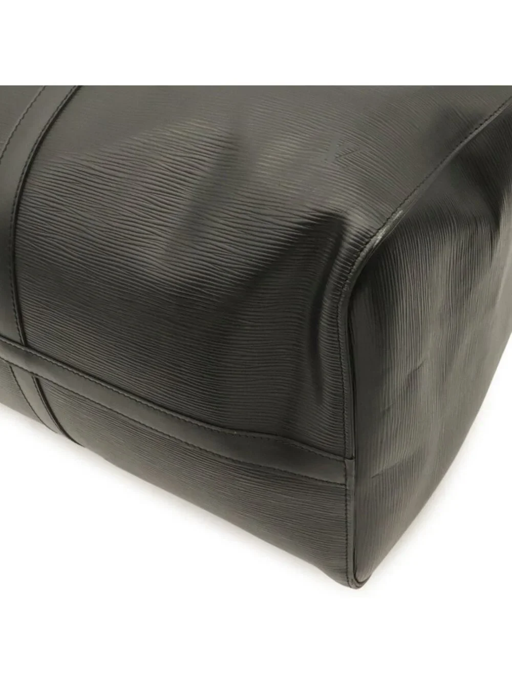 Louis Vuitton Epi Keepall 55 Boston Bag Purse Leather Noir Black